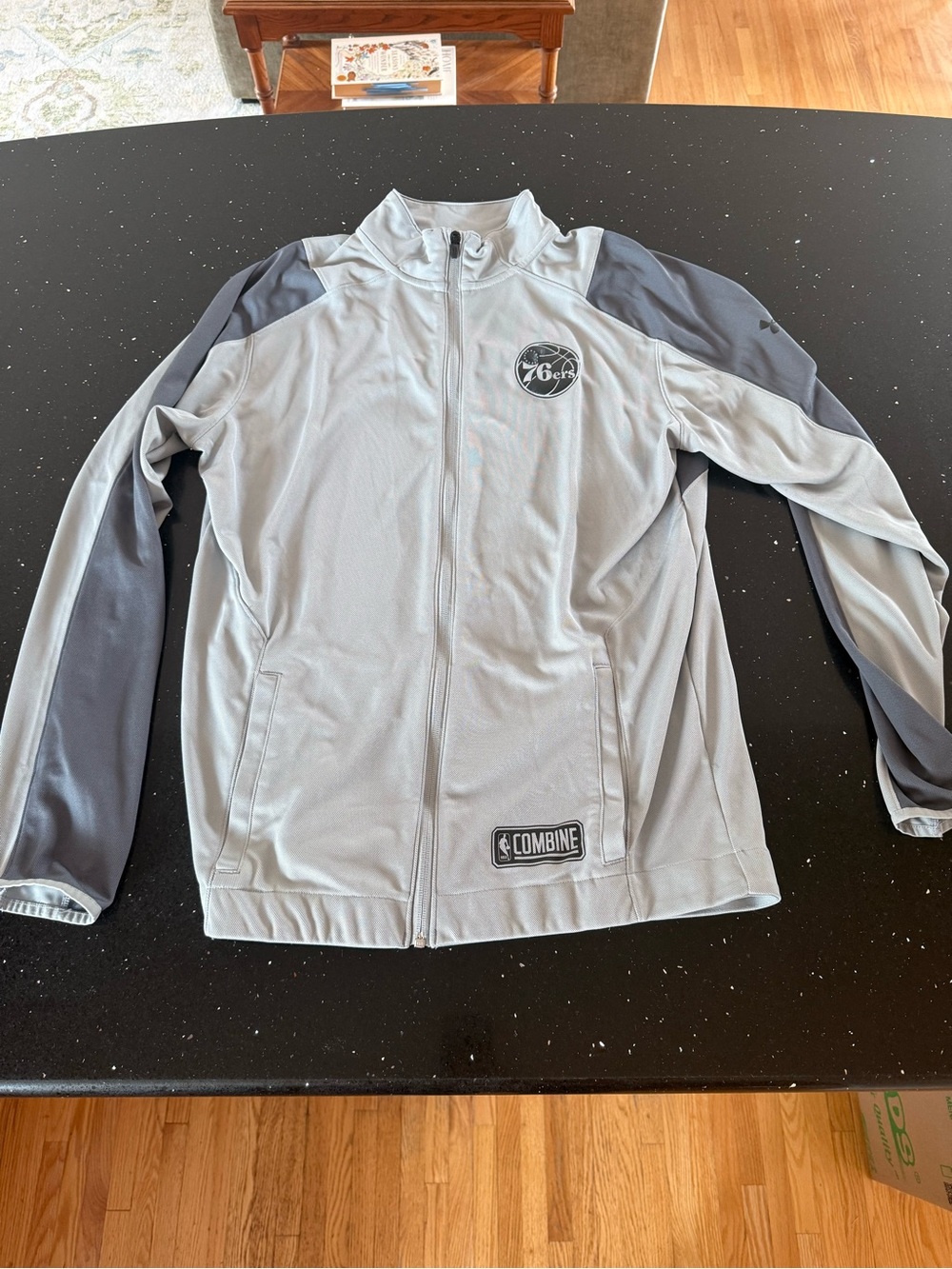 NBA Combine Philadelphia 76ers Full Zip Up Light Gray Jacket